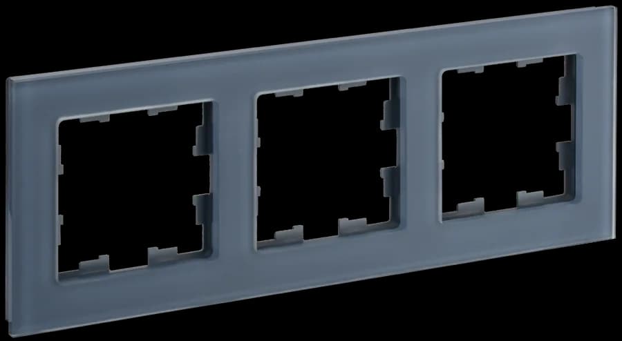 Рамка трёхместная IEK BRITE BR-M32-G-31-K35 (синий)