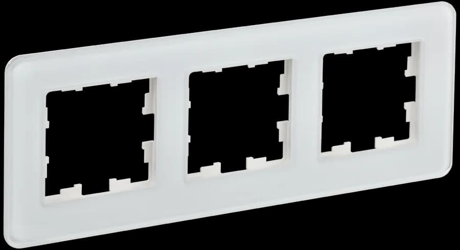 Рамка трёхместная IEK BRITE BR-M32-G-41-K01 (белый)