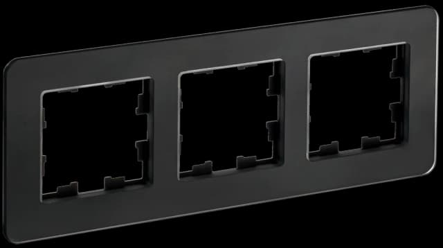 Рамка трёхместная IEK BRITE BR-M32-G-41-K02 (черный)