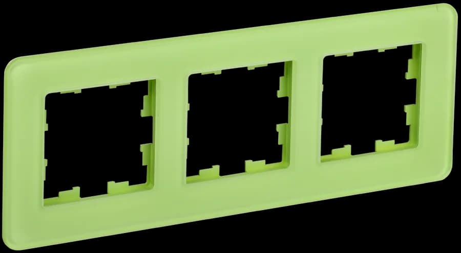 Рамка трёхместная IEK BRITE BR-M32-G-41-K06 (зеленый)