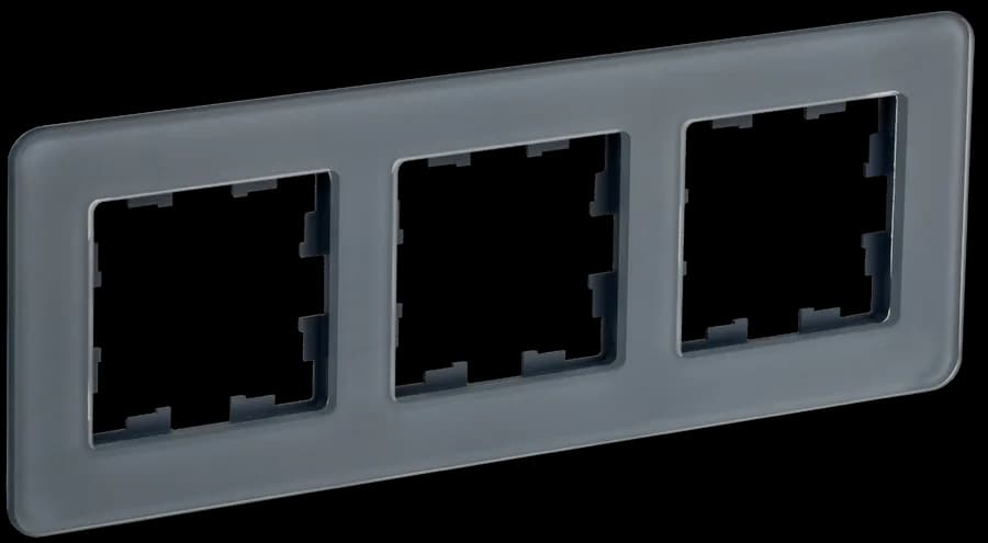Рамка трёхместная IEK BRITE BR-M32-G-41-K53 (графит)