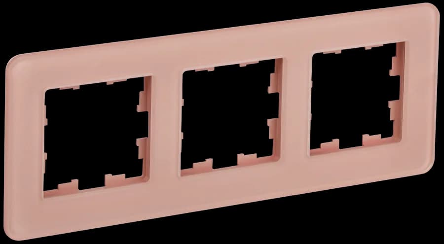 Рамка трёхместная IEK BRITE BR-M32-G-41-K97 (розовый)