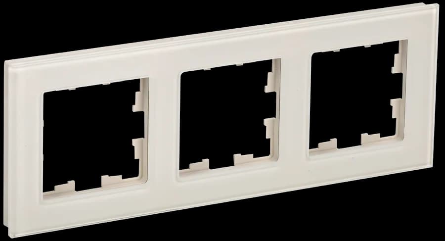 Рамка трёхместная IEK BRITE BR-M32-G-K10 (бежевый)