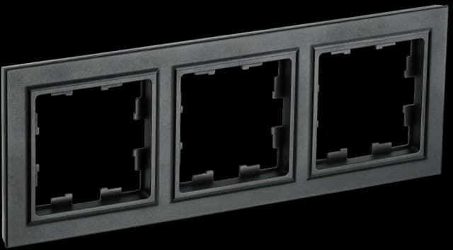 Рамка трёхместная IEK BRITE BR-M32-K02 (черный)
