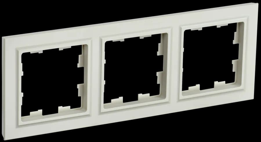 Рамка трёхместная IEK BRITE BR-M32-K10 (бежевый)