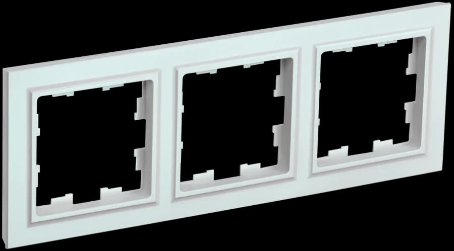 Рамка трёхместная IEK BRITE BR-M32-K36 (перламутр)