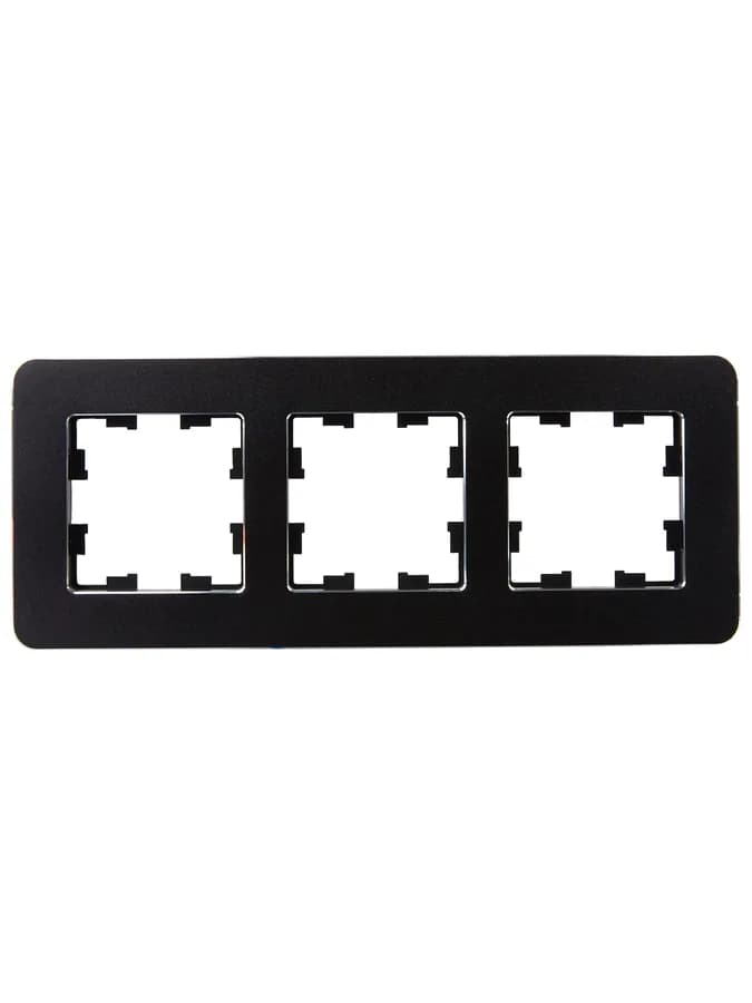 Рамка трёхместная IEK BRITE BR-M32-M-01-K02 (черный), фото 4