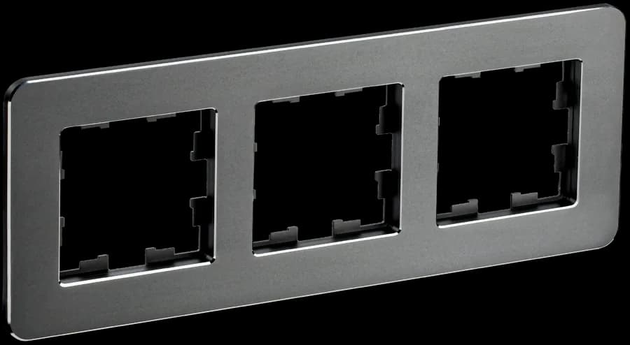 Рамка трёхместная IEK BRITE BR-M32-M-01-K48 (титан)