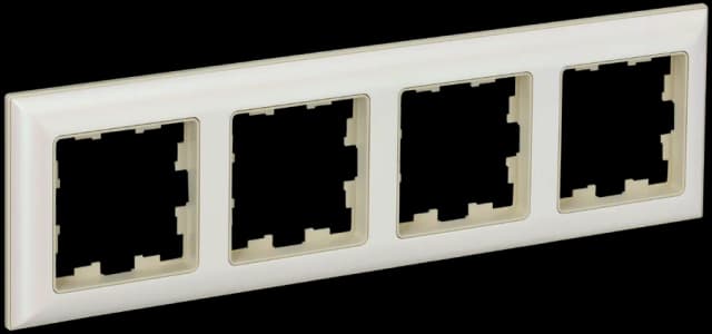 Рамка четырёхместная IEK BRITE BR-M42-12-1-K10 (бежевый)