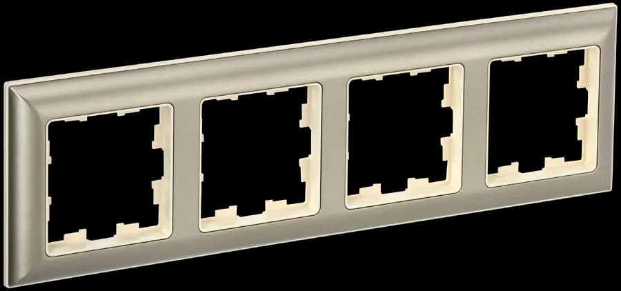 Рамка четырёхместная IEK BRITE BR-M42-12-3-K10 (бежевый)