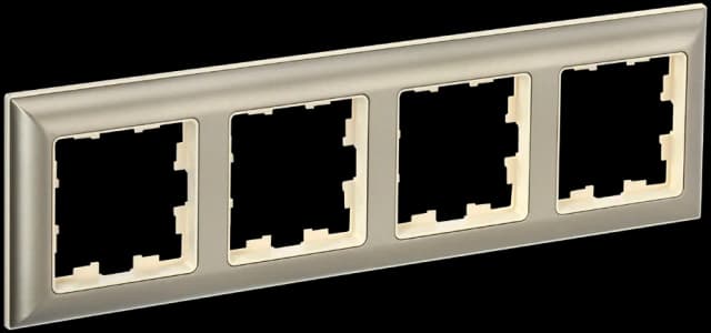 Рамка четырёхместная IEK BRITE BR-M42-12-3-K10 (бежевый)
