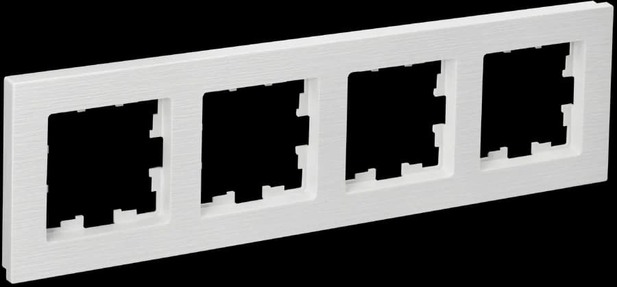 Рамка четырёхместная IEK BRITE BR-M42-51-K01 (белый)