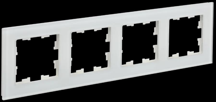 Рамка четырёхместная IEK BRITE BR-M42-G-31-K01 (белый)