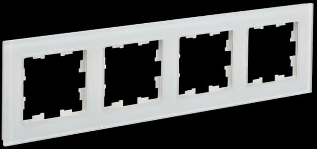Рамка четырёхместная IEK BRITE BR-M42-G-31-K01 (белый)