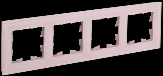 Рамка четырёхместная IEK BRITE BR-M42-G-31-K14 (розовый)