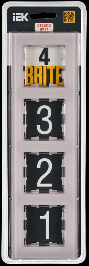 Рамка четырёхместная IEK BRITE BR-M42-G-31-K14 (розовый), фото 2