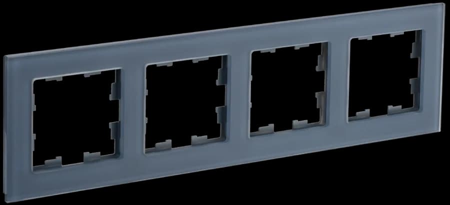 Рамка четырёхместная IEK BRITE BR-M42-G-31-K35 (синий)