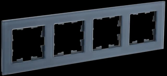 Рамка четырёхместная IEK BRITE BR-M42-G-31-K35 (синий)