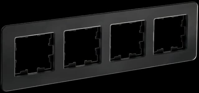Рамка четырёхместная IEK BRITE BR-M42-G-41-K02 (черный)