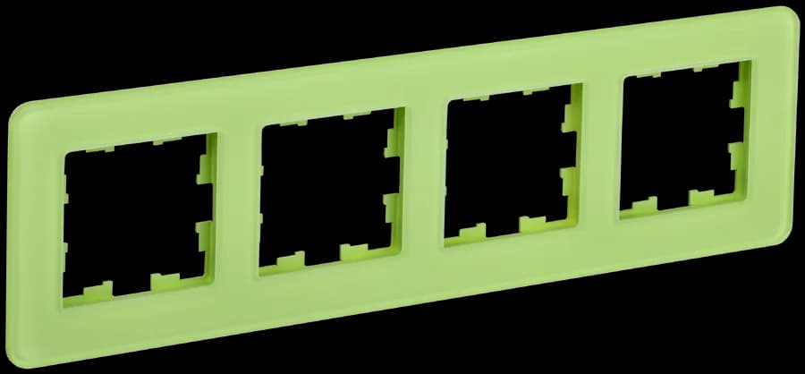 Рамка четырёхместная IEK BRITE BR-M42-G-41-K06 (зеленый)