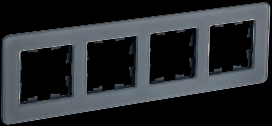 Рамка четырёхместная IEK BRITE BR-M42-G-41-K53 (графит)