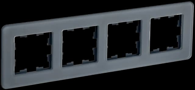 Рамка четырёхместная IEK BRITE BR-M42-G-41-K53 (графит)