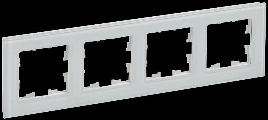 Рамка четырёхместная IEK BRITE BR-M42-G-K01 (белый)
