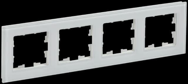 Рамка четырёхместная IEK BRITE BR-M42-G-K01 (белый)