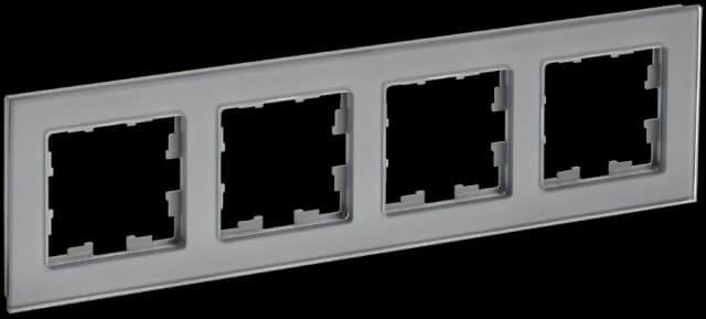 Рамка четырёхместная IEK BRITE BR-M42-G-K03 (серый)
