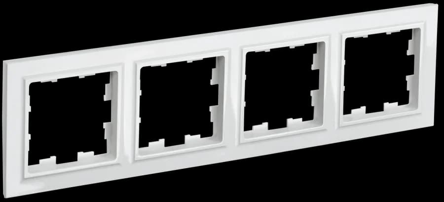 Рамка четырёхместная IEK BRITE BR-M42-K01 (белый)