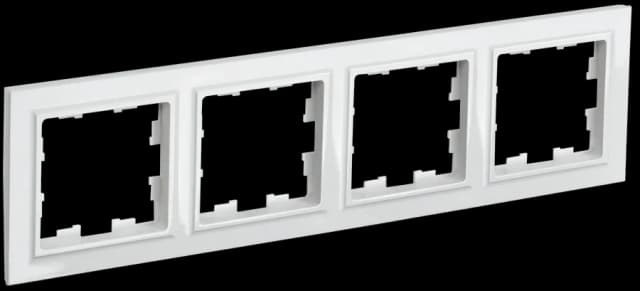 Рамка четырёхместная IEK BRITE BR-M42-K01 (белый)