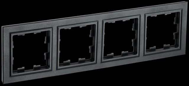 Рамка четырёхместная IEK BRITE BR-M42-K02 (черный)