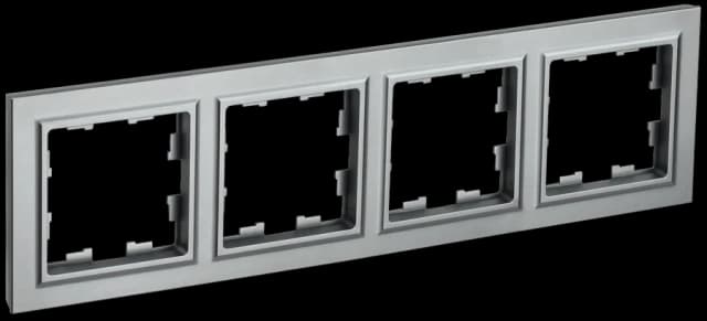 Рамка четырёхместная IEK BRITE BR-M42-K46 (сталь)