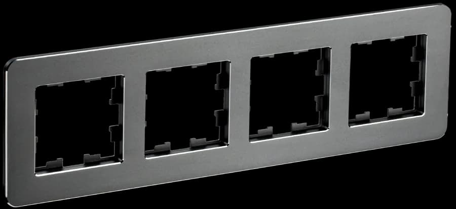 Рамка четырёхместная IEK BRITE BR-M42-M-01-K48 (титан)