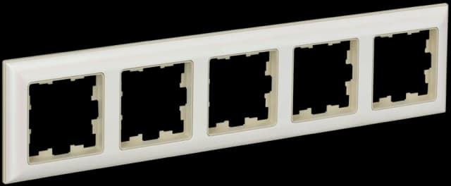Рамка пятиместная IEK BRITE BR-M52-12-1-K10 (бежевый)