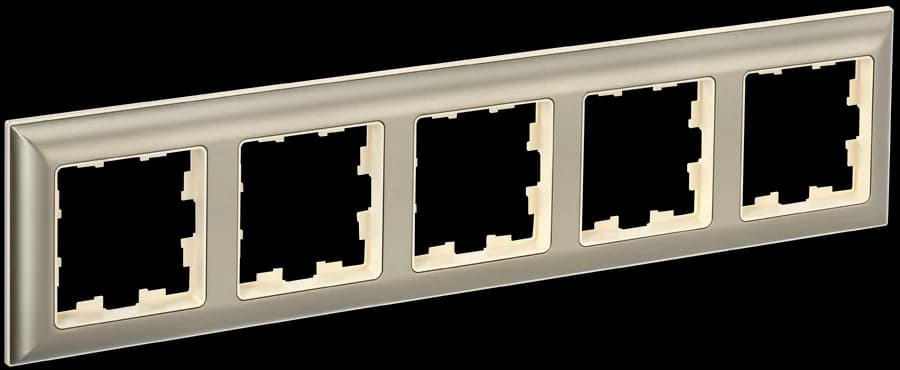 Рамка пятиместная IEK BRITE BR-M52-12-3-K10 (бежевый)