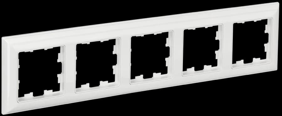 Рамка пятиместная IEK BRITE BR-M52-12-K01 (белый)