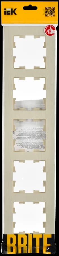 Рамка пятиместная IEK BRITE BR-M52-51-K10 (бежевый), фото 2