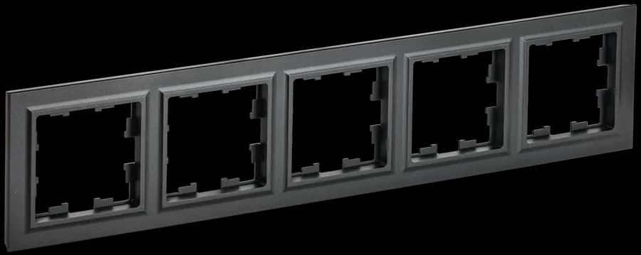 Рамка пятиместная IEK BRITE BR-M52-K02 (черный)