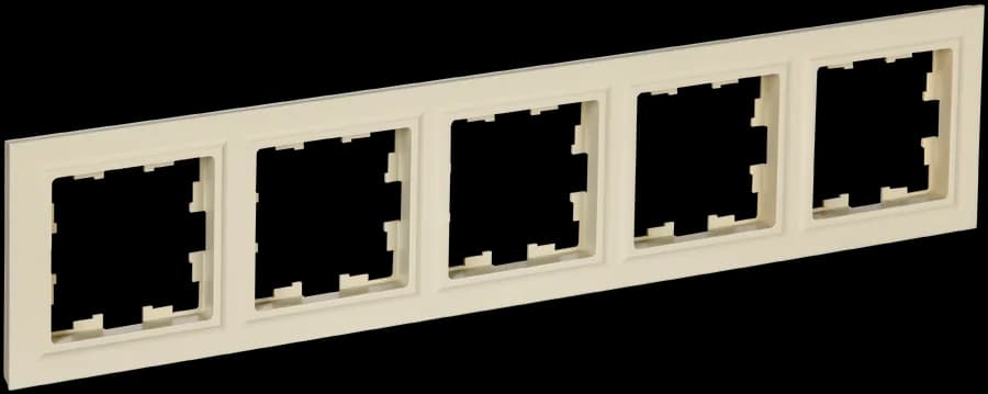 Рамка пятиместная IEK BRITE BR-M52-K10 (бежевый)