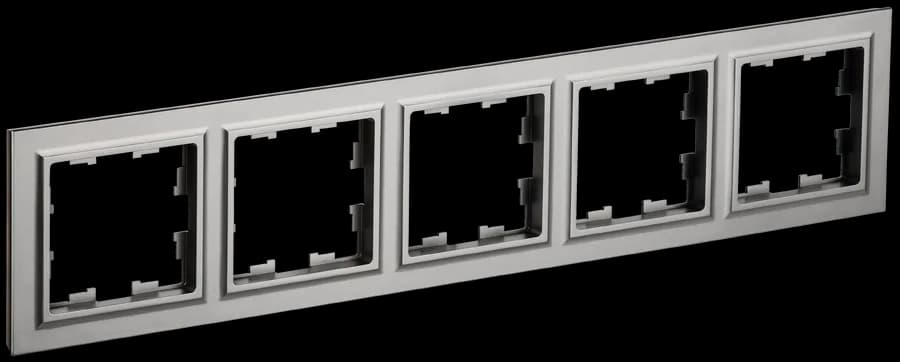 Рамка пятиместная IEK BRITE BR-M52-K46 (сталь)