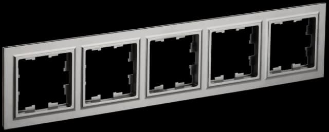 Рамка пятиместная IEK BRITE BR-M52-K46 (сталь)
