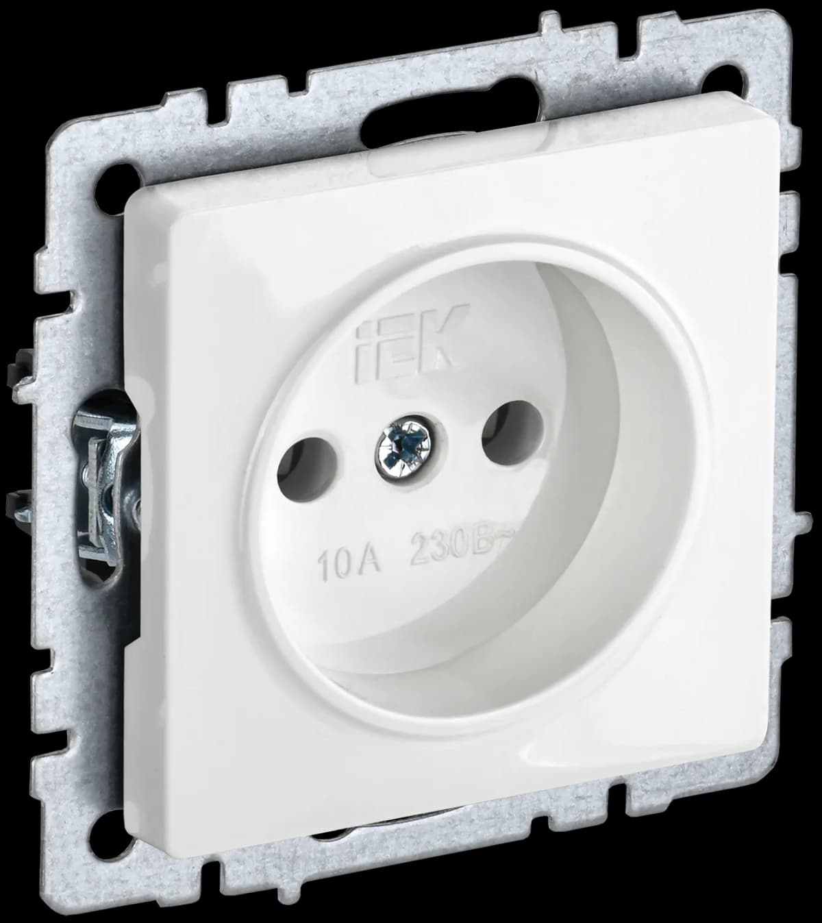 Розетка без заземления IEK BRITE BR-R10-10-K01 (белый)