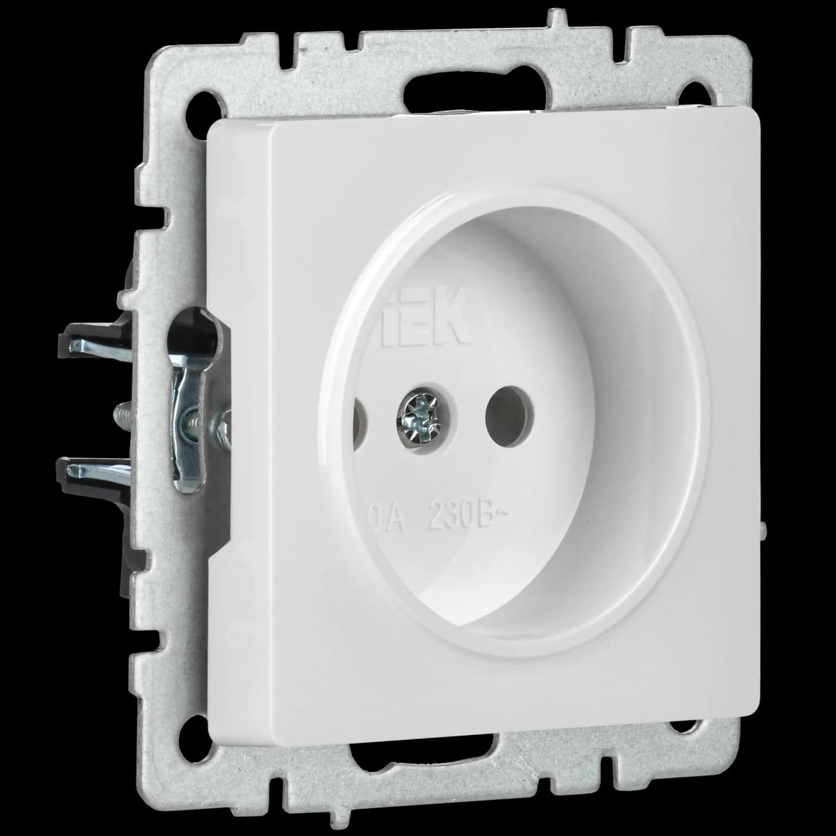 Розетка без заземления IEK BRITE BR-R10-10-K01 (белый), фото 4