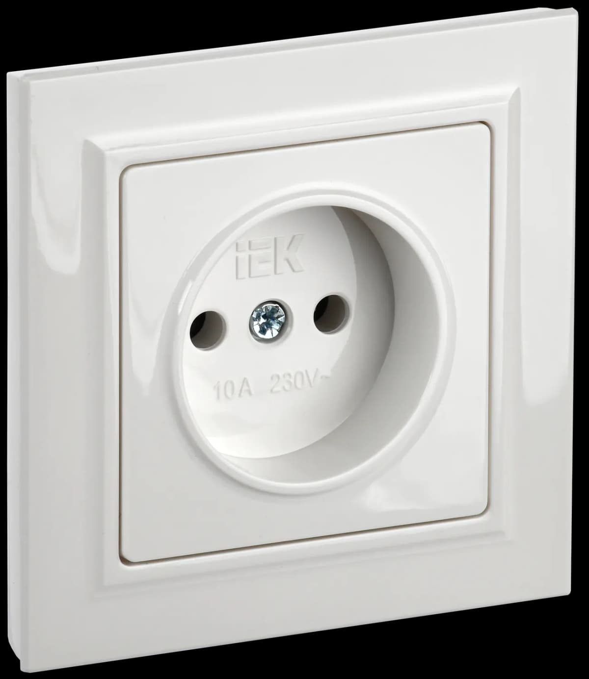 Розетка без заземления IEK BRITE BR-R10-10-K01-F (белый)