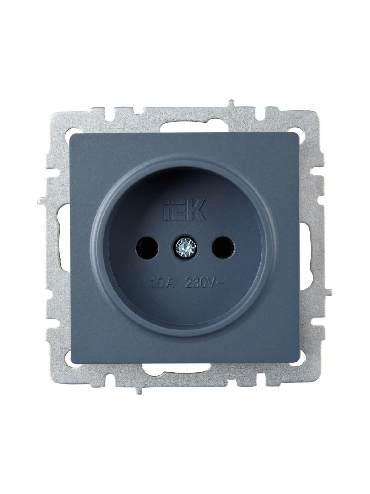 Розетка без заземления IEK BRITE BR-R10-10-K35 (маренго), фото 4