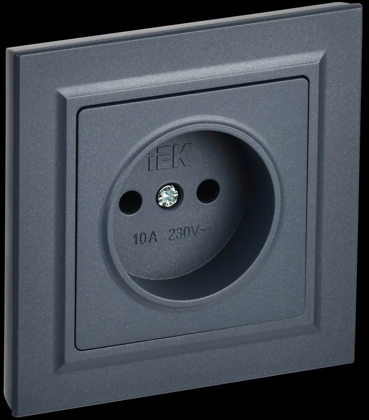 Розетка без заземления IEK BRITE BR-R10-10-K35-F (маренго)