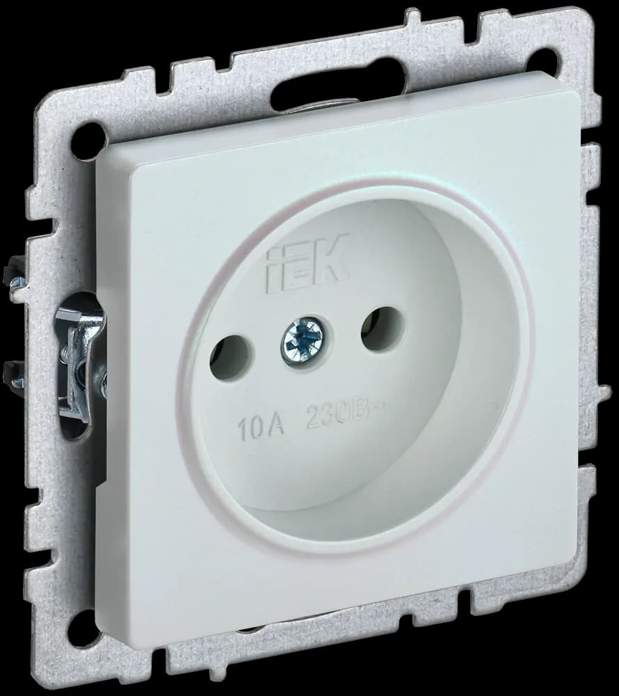 Розетка без заземления IEK BRITE BR-R10-10-K36 (жемчужный)