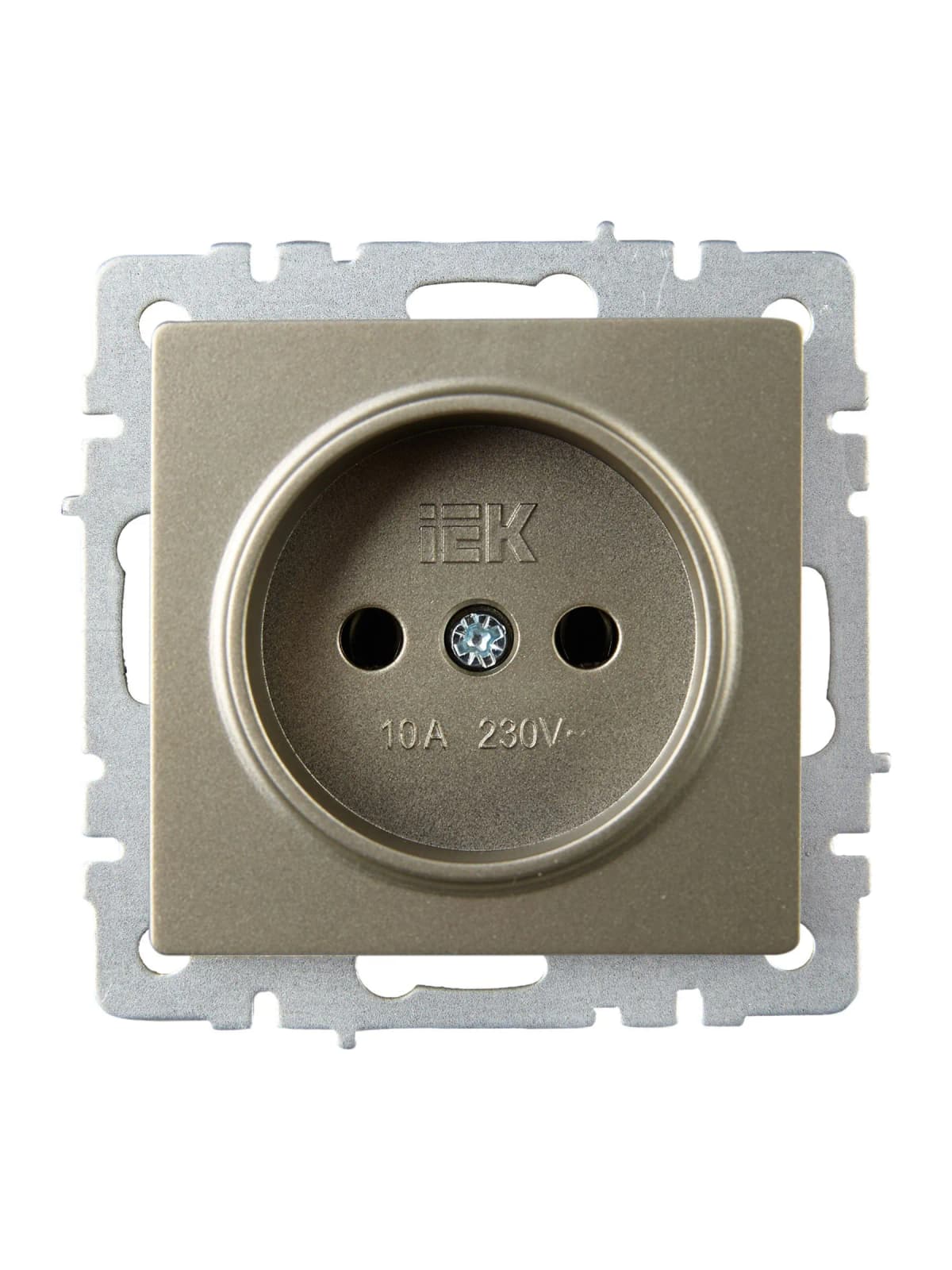 Розетка без заземления IEK BRITE BR-R10-10-K37 (шампань), фото 3