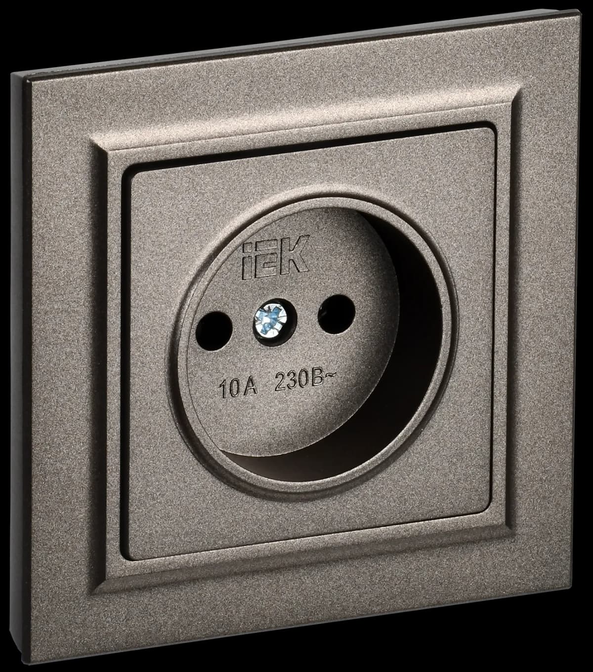 Розетка без заземления IEK BRITE BR-R10-10-K45-F (бронза)
